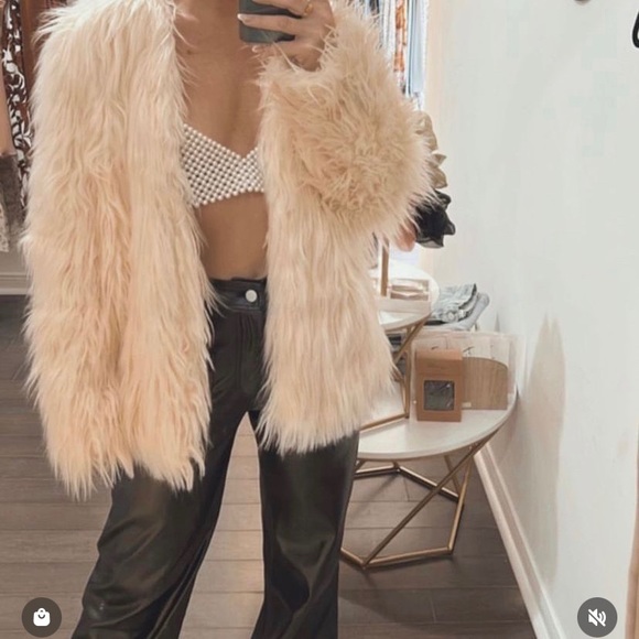 Unreal faux fur jacket - navy blue - Picture 6 of 6